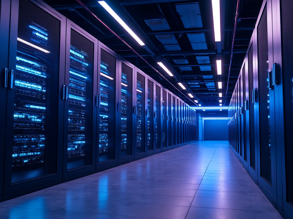 A view inside a datacenter of a hosting company that resells hosting